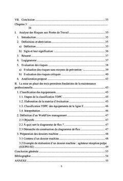 Instauration d'une politique de maintenance professionnelle