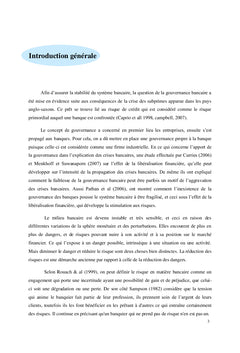 Mécanismes internes de la gouvernance bancaire et risques de crédits