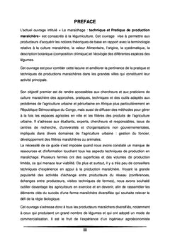 Le maraîchage : Pratique et technique de production maraîchère