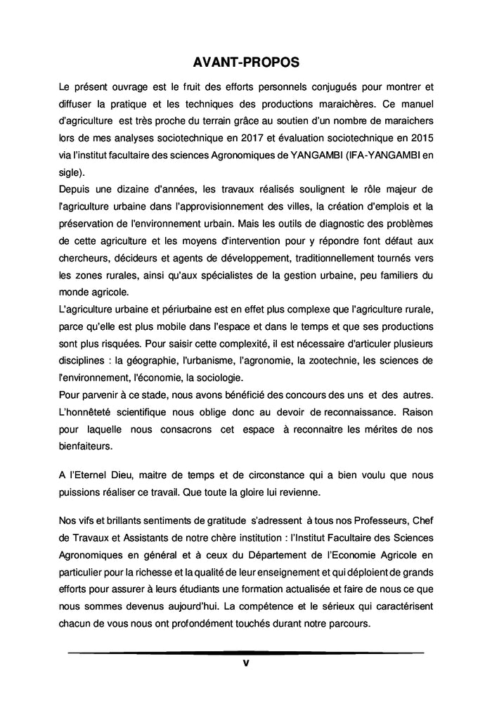 Le maraîchage : Pratique et technique de production maraîchère