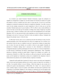 Outils Qualité et efficacité de la Force de vente