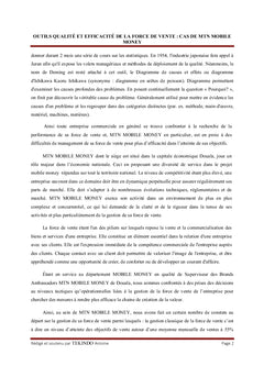 Outils Qualité et efficacité de la Force de vente