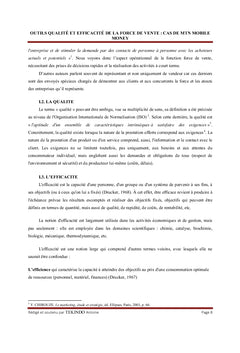 Outils Qualité et efficacité de la Force de vente