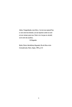 Barthélemy Boganda et La problématique de la succession