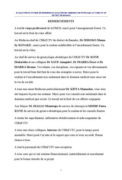 Les urgences obstétricales au CSRéf CIV du district de Bamako