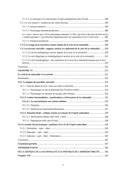 Représentation de la crise de la rationalité dans quelques romans