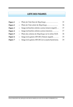 Essai d'isolement de quelques souches de shigelle