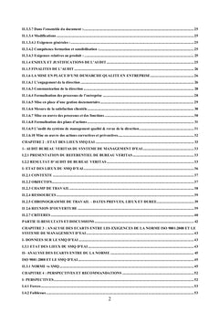 Mise en place progressive d'une démarche qualité