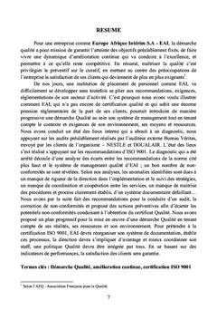 Mise en place progressive d'une démarche qualité