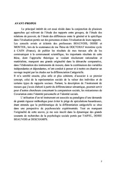 Relations Intergroupes et Dynamique Sociale