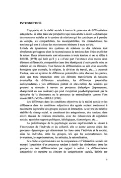 Relations Intergroupes et Dynamique Sociale