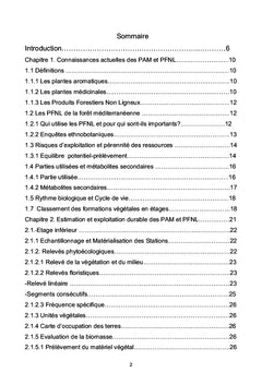 Exploitation durable des PAM et PFNL D'Algérie