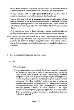 De la pathologie du jeu ... vers l'addiction