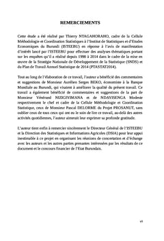 Analyse des Déterminants de la Production Agricole au Burundi