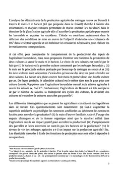 Analyse des Déterminants de la Production Agricole au Burundi