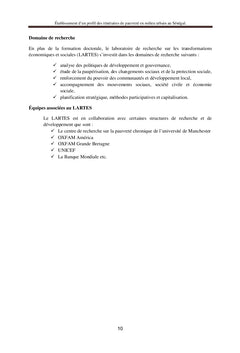 Pauvreté en milieu urbain sénégalais