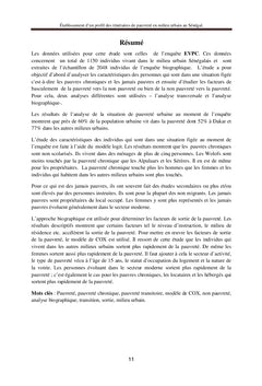 Pauvreté en milieu urbain sénégalais