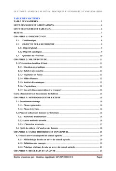 Conseil Agricole au Bénin