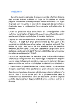 Numérisation 3D d'échantillons de pierres vieillies en laboratoire