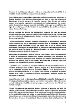 Structure de l'actionnariat et rentabilité des banques dans la CEMAC
