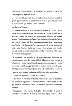 Amour et ses représentations