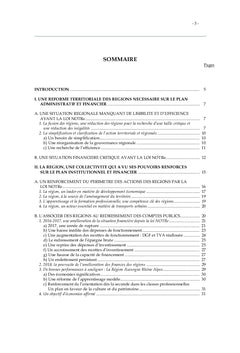 L'impact administratif et financier de la loi NOTRe sur les régions
