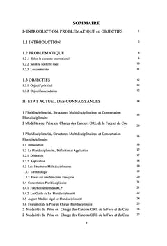 La Prise en Charge Multidisciplinaire des Cancers ORL