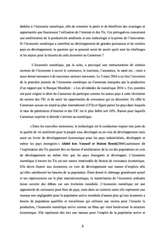 Économie Numérique et Croissance Économique au Cameroun