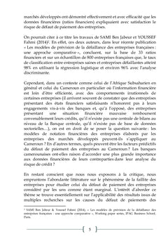 La Gestion des défauts de paiement des entreprises en zone CEMAC
