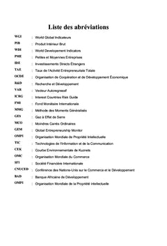 Entrepreneuriat, croissance économique et qualité de l'environnement