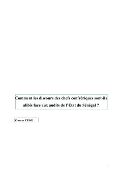 Les discours des guides religieux dans l'arène politique au Sénégal