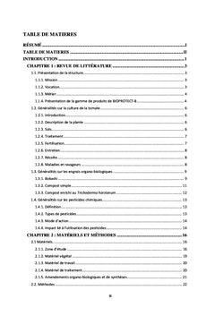 Amendements organo-biologiques sur la production de tomate
