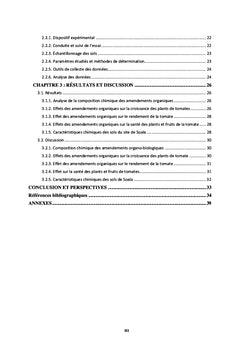 Amendements organo-biologiques sur la production de tomate