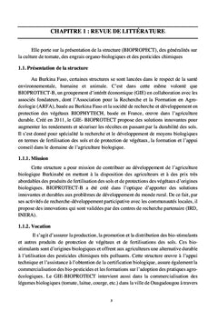 Amendements organo-biologiques sur la production de tomate