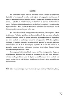 Étude des contraintes socioculturelles et économiques