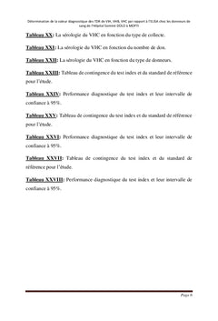 Valeur diagnostique des TDR de VIH, VHB, VHC par rapport à l'ELISA