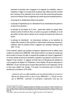 L'engagement des Nations unies pour la paix en Sierra Leone:1999-2008