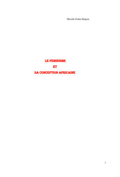 Le féminisme et sa conception africaine
