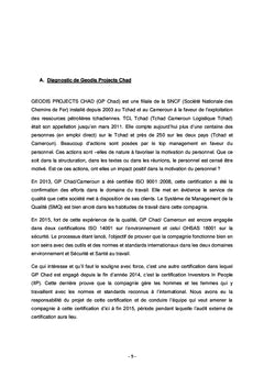 Comment motiver le personnel? Cas de Geodis Projects Chad