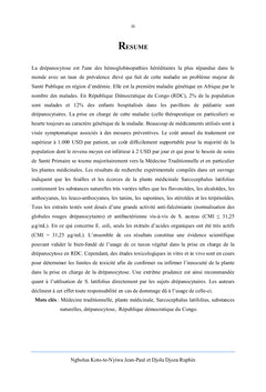 Étude pharmaco-biologique de Sarcocephalus latifolius (Rubiaceae)
