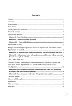 La contre-performance de l'agriculture dans le bassin arachidier
