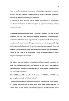 Etude épistémologique des agressions sexuelles en Israël