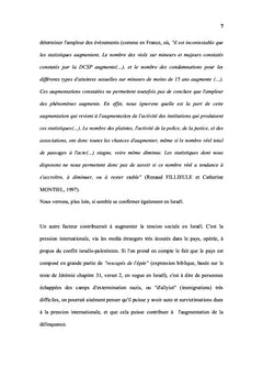 Etude épistémologique des agressions sexuelles en Israël