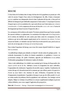 Impacts environnementaux et socio-économiques du barrage de Diopcounda