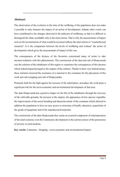 Impacts environnementaux et socio-économiques du barrage de Diopcounda