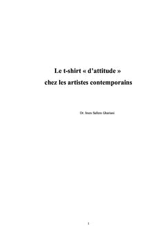 Le T-shirt d'attitude chez les artistes contemporains