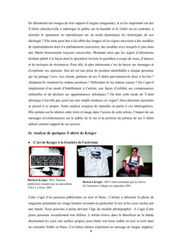 Le T-shirt d'attitude chez les artistes contemporains