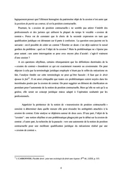 La transmission conventionnelle de position contractuelle. Est-elle une notion pertinente ?