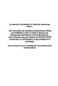 L'apport de la 1ère partie de formation DU de médiateur