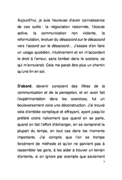 L'apport de la 1ère partie de formation DU de médiateur